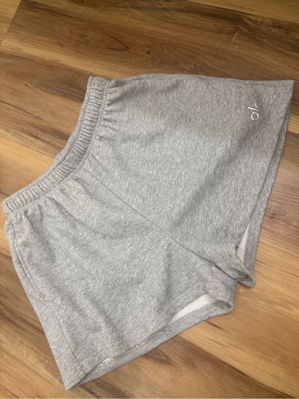 ALO Yoga Light Gray Terry Athletic Shorts